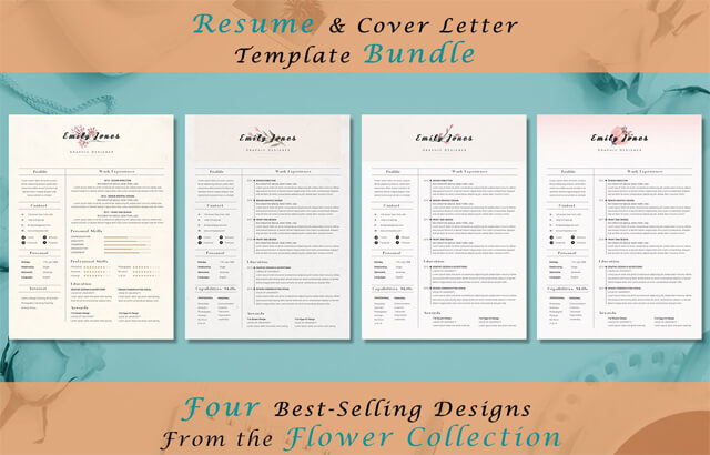Resume CV Flower Bundle ByShowy68 Template Free Download Resume-CV-Flower-Bundle-ByShowy68-Template-Free-Download