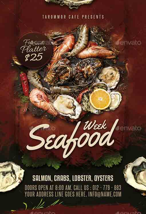 Seafood Flyer Template 24092695 Free Download - PSDLY seafood-flyer-template-24092695-free-download