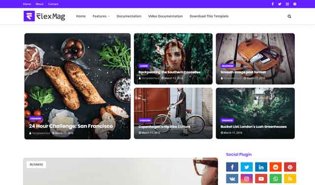 Top 5 Responsive Blogger Templates 2020 Free Download 3 Flex Blogger template