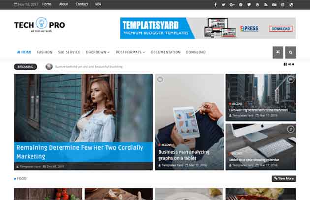 Top 5 Responsive Blogger Templates 2020 Free Download 7 Tech Pro News Magazine Blogger Template