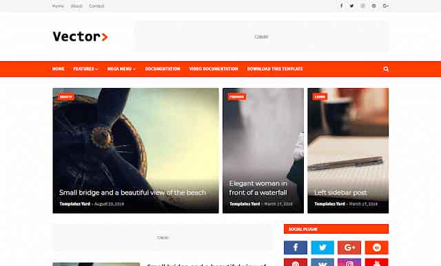 Top 5 Responsive Blogger Templates 2020 Free Download 9 Vector Blogging Blogger Template
