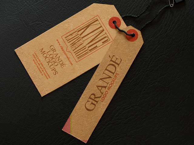 Free Price tag Logo Mockup PSD