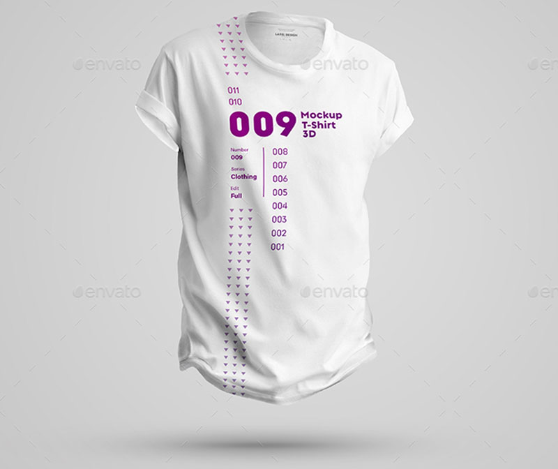 6 Mockups Men T-Shirts 3D 6 Mockups Men T-Shirts 3D