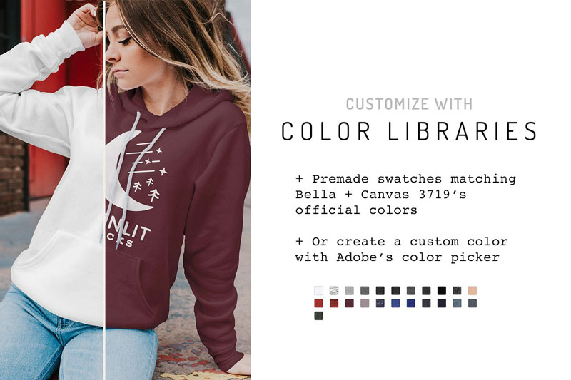 Bella Canvas Sweatshirt Mockup 3719 3 Bella Canvas Sweatshirt Mockup 3719 1