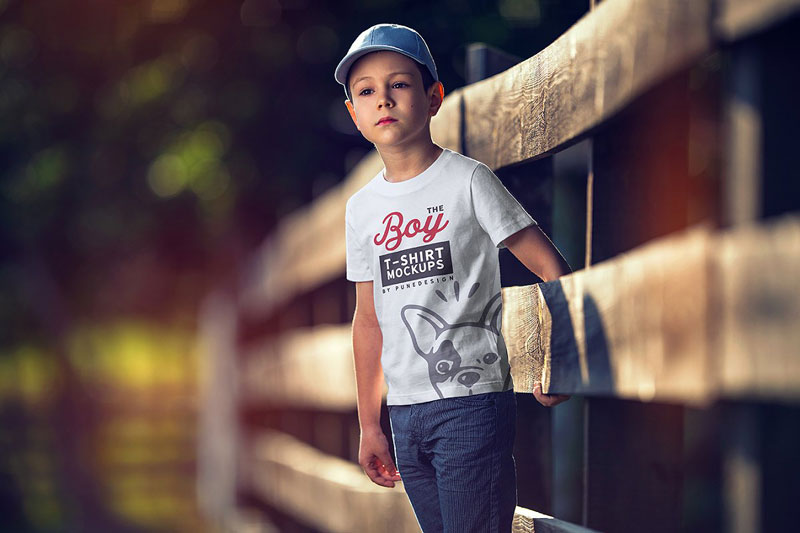 Boy T-Shirt Mock-Up Set 4 Boy T Shirt Mock Up Set 3