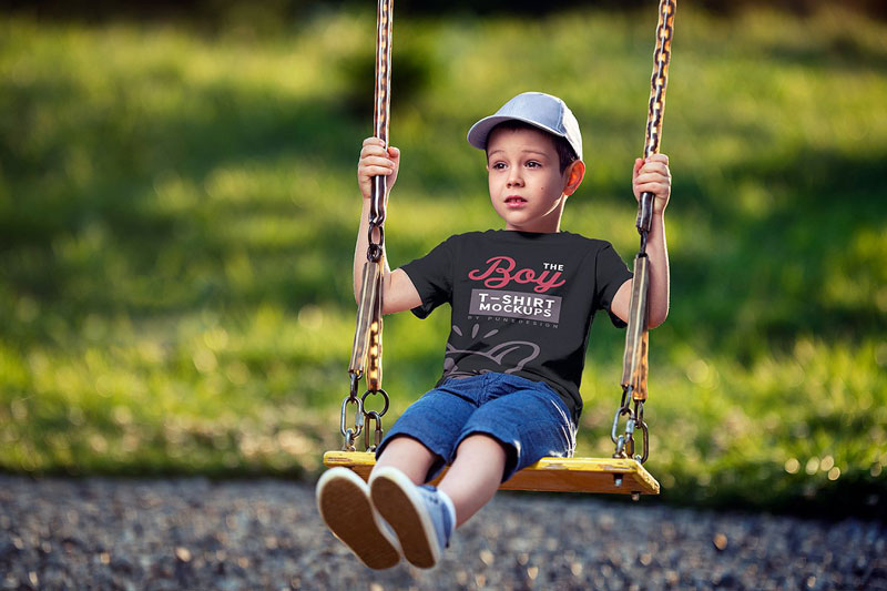 Boy T-Shirt Mock-Up Set 5 Boy T Shirt Mock Up Set 4