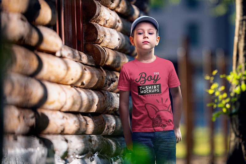 Boy T-Shirt Mock-Up Set 6 Boy T Shirt Mock Up Set 5