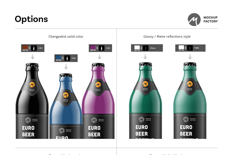 Euro Beer Bottle Mockup Euro Beer Bottle Mockup