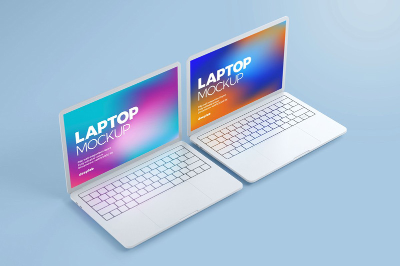 Macbook Pro Clay Mockup set 