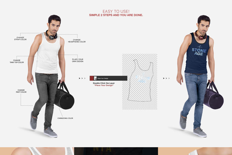 Mens Tank Top Mockup Set 2 Mens Tank Top Mockup Set 1