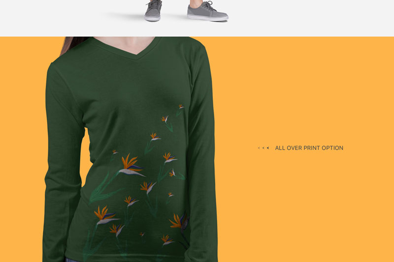 Women's V Neck Long Sleeve Shirt Mockup Set 6 Women2527s V Neck Long Sleeve Shirt Mockup Set 5