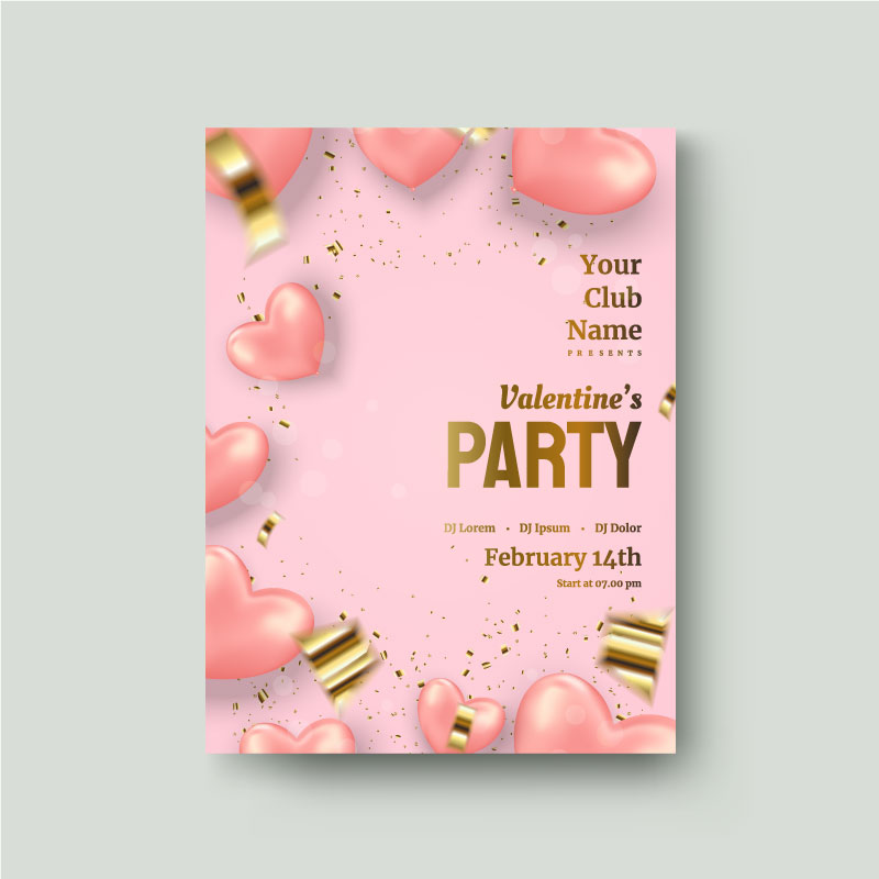 Valentine's Day poster Bundle 3 valentines day flyer 3