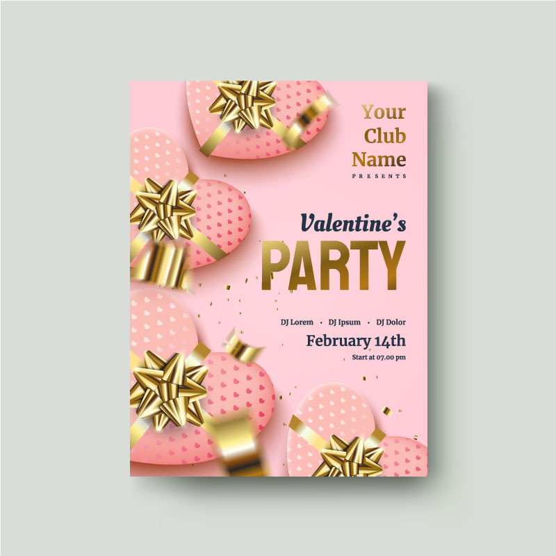 Valentine's Day poster Bundle 4 valentines day flyer 4