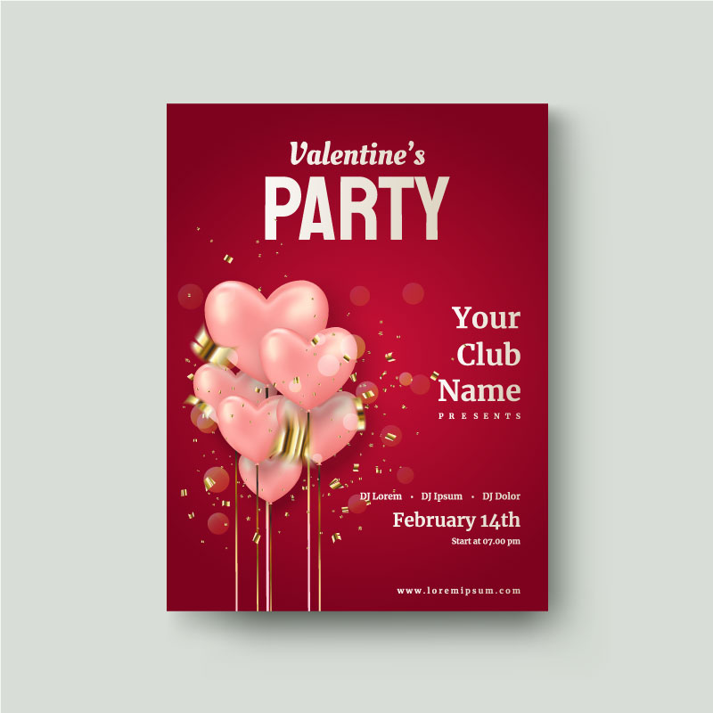 Valentine's Day poster Bundle 5 valentines day flyer 5