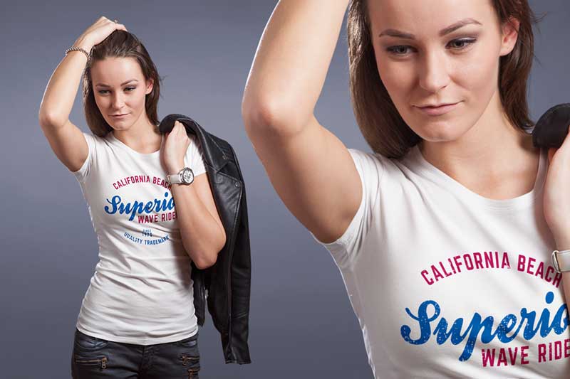 Crew Neck T-shirt Mockup Female Version 5 Crew Neck T shirt Mock up Female Version 4