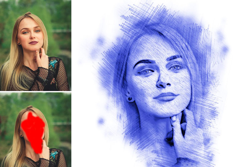 Pencil Sketch Photoshop Action 5 Pencil Sketch Photoshop Action 3