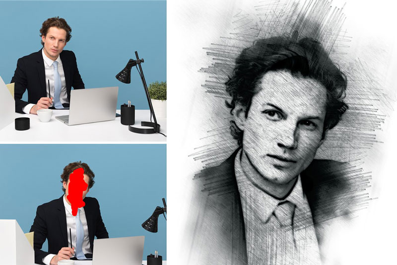 Pencil Sketch Photoshop Action 6 Pencil Sketch Photoshop Action 4