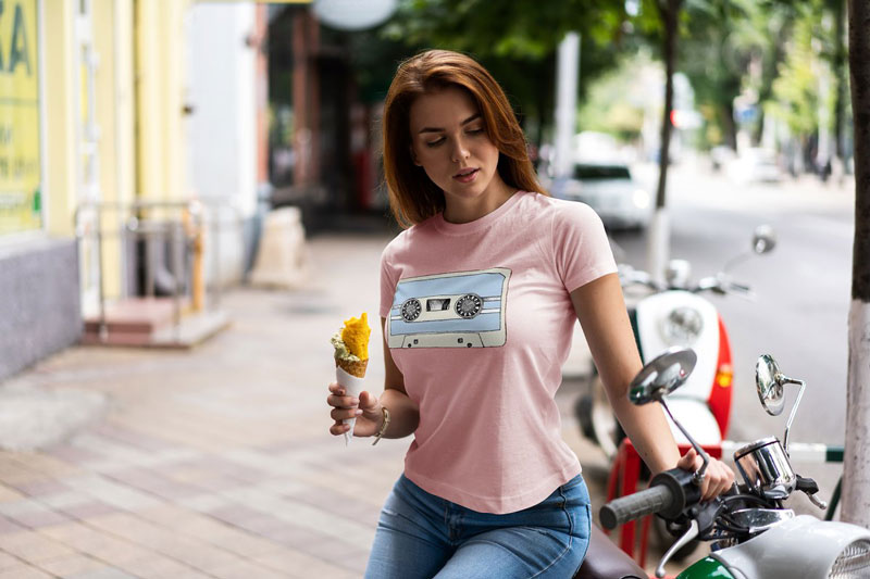 T-Shirt Mock-Up Walking Girl 2 T Shirt Mock Up Walking Girl 1
