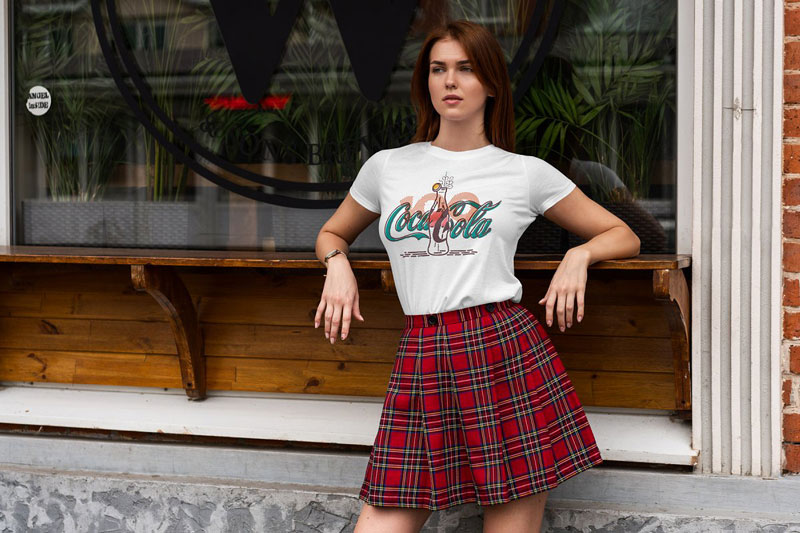 T-Shirt Mock-Up Walking Girl 7 T Shirt Mock Up Walking Girl 6