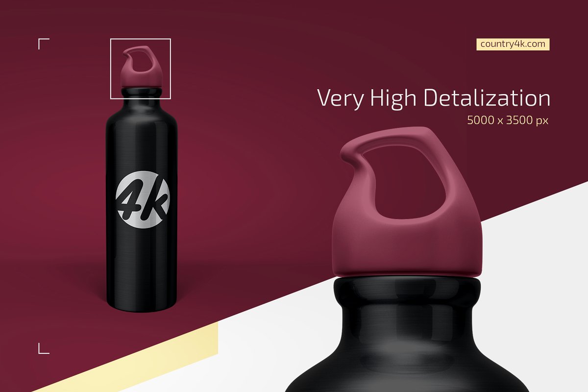 Aluminum Water Bottle Mockup Set 4351770 3 preview 2