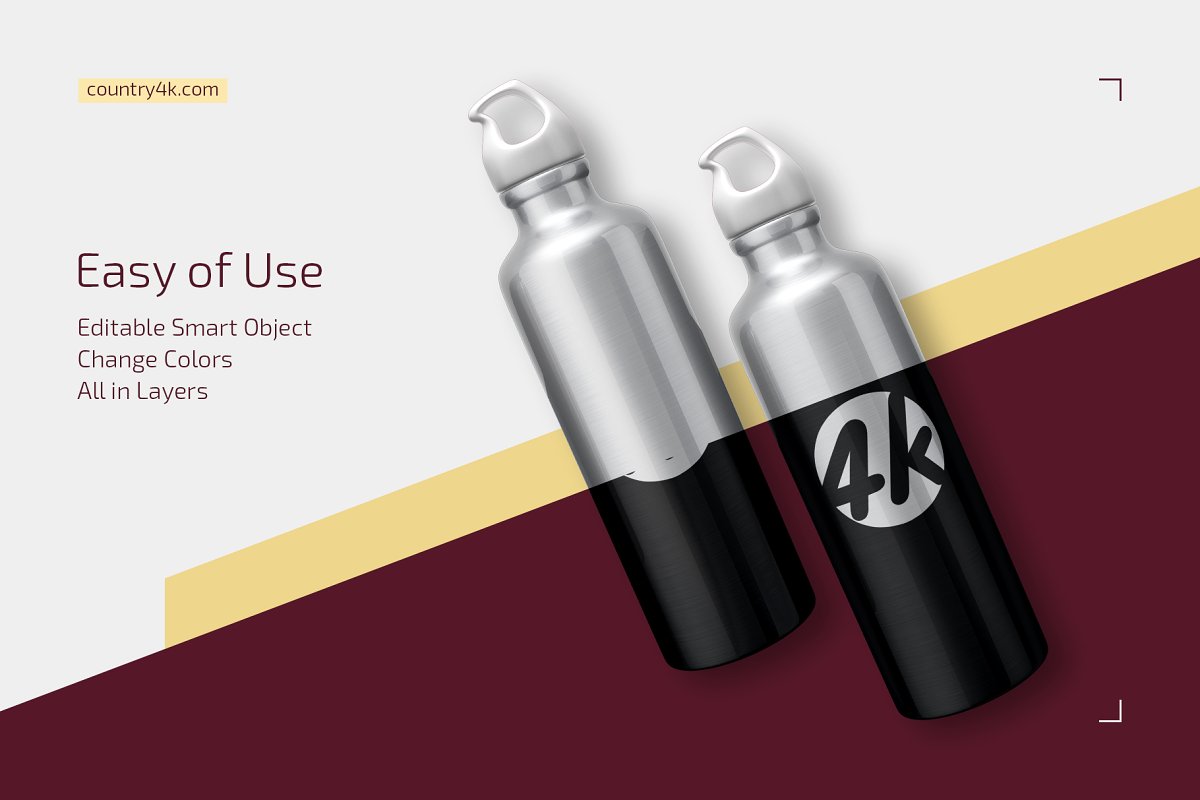 Aluminum Water Bottle Mockup Set 4351770 4 preview 3