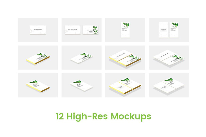 12 Simple Business Card Mockups 2 12 Simple Business Card Mockups 2008033 2