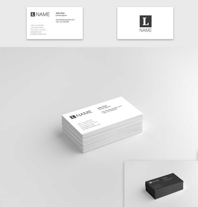 4-in-1 Business Card Mockup Set 2 4 in 1 Business Card Mockup Set 1