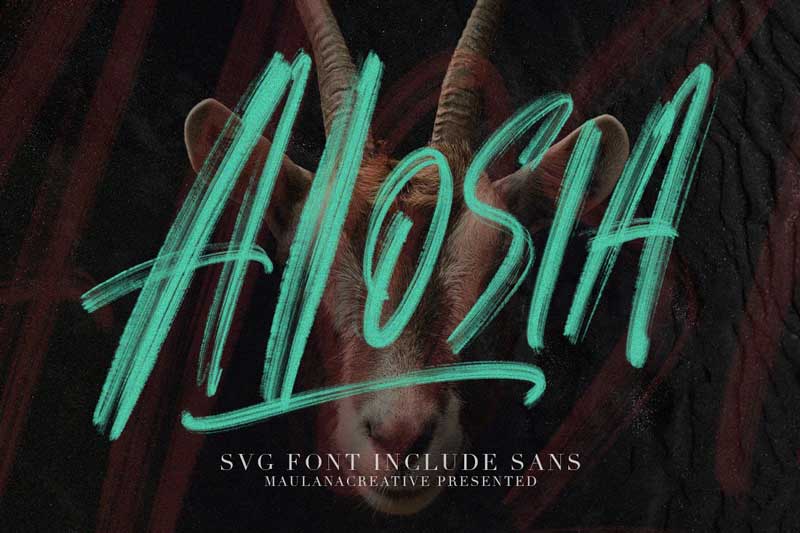 Alosia SVG Brush Font Free Sans 4646214