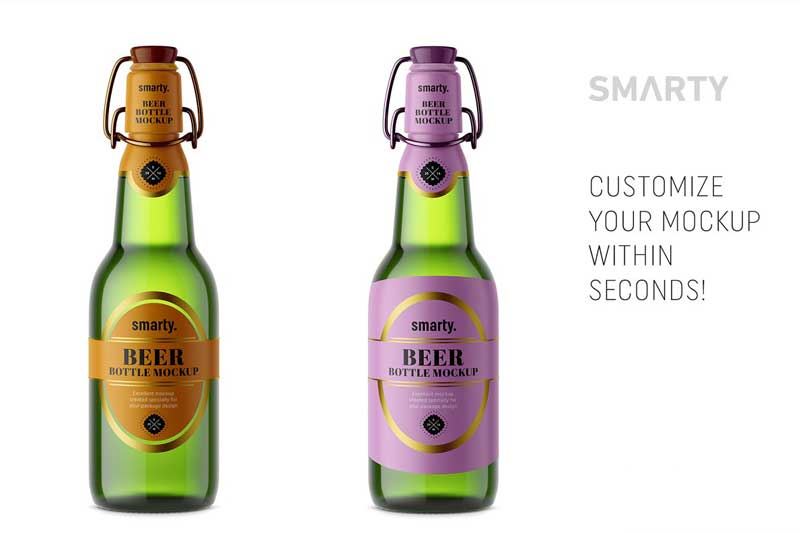 Beer bottle mockup 3 Beer bottle mockup 2