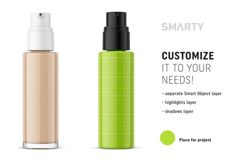 Foundation bottle mockup 4659151 Foundation bottle mockup 4659151