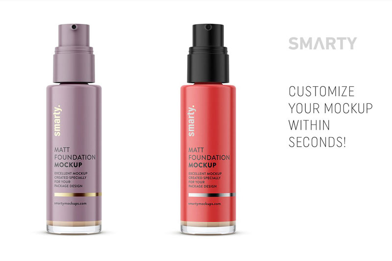 Foundation bottle mockup 4659151 Foundation bottle mockup 4659151