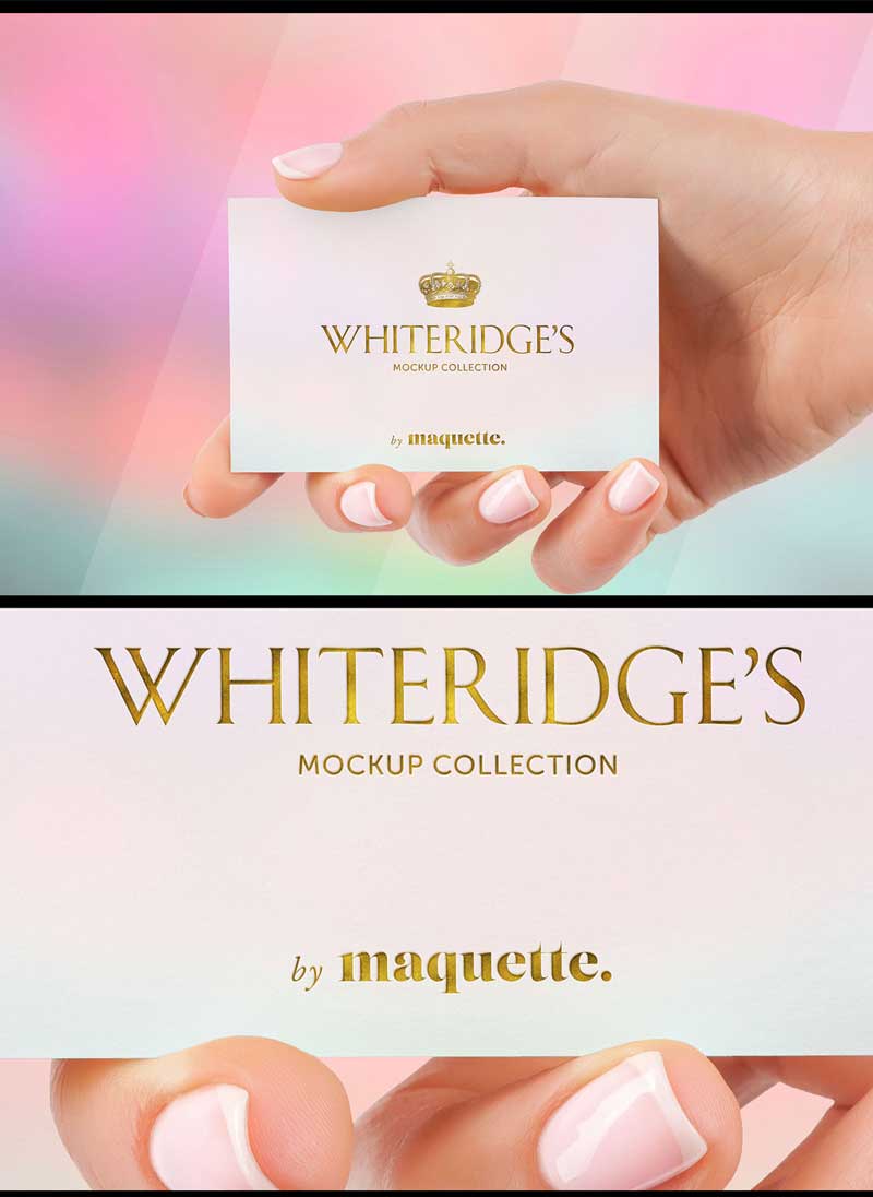 Hand with Gold-Embossed Business Card Mockup 15 3 Hand with Gold Embossed Business Card Mockup 15 2