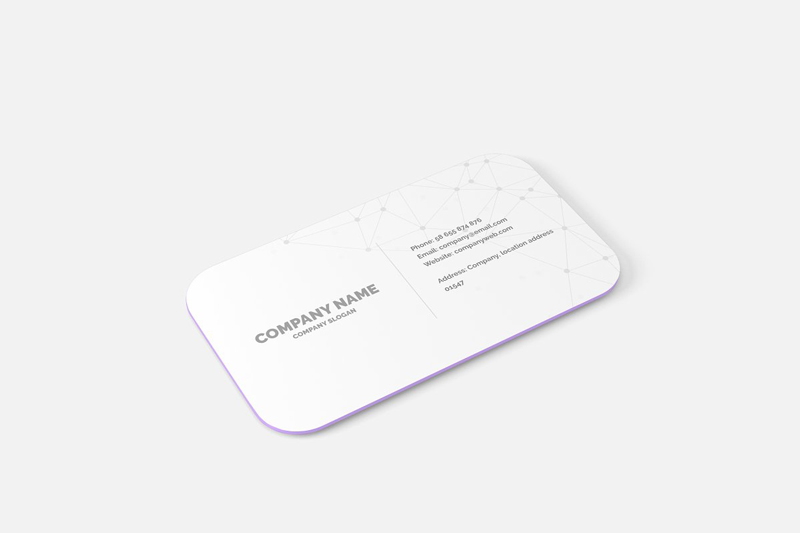 Rounded Corner Business Card Mockup 2 Rounded Corner Business Card Mockup 1