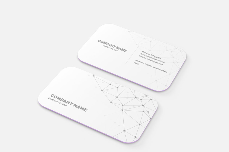 Rounded Corner Business Card Mockup 5 Rounded Corner Business Card Mockup 4