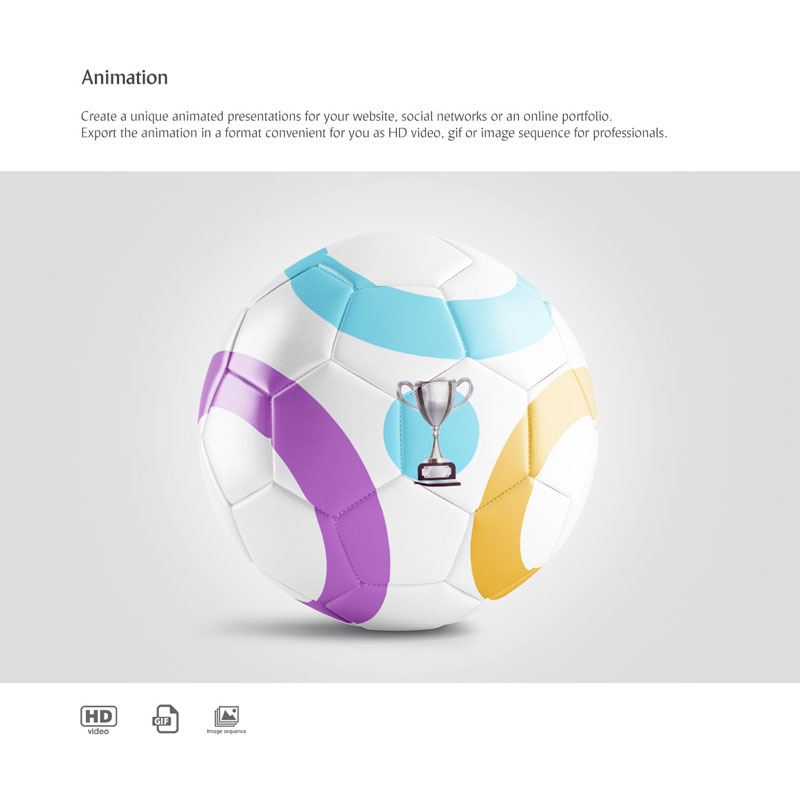 Soccer Ball Animated Mockup Soccer Ball Animated Mockup