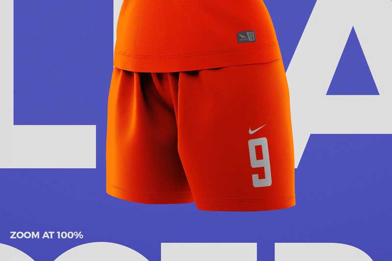 Women's Soccer Kit Mockup Angle 4 Women2527s Soccer Kit Mockup Angle 3