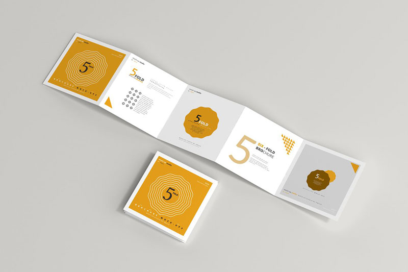 5-Fold Square Brochure Mockups 4749557 5-Fold Square Brochure Mockups 4749557