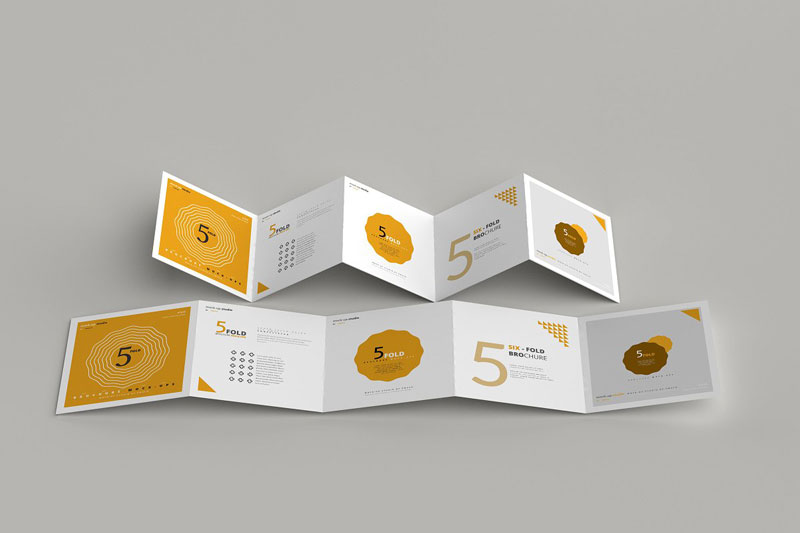 5-Fold Square Brochure Mockups 4749557 5-Fold Square Brochure Mockups 4749557