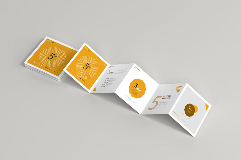 5-Fold Square Brochure Mockups 4749557 5-Fold Square Brochure Mockups 4749557