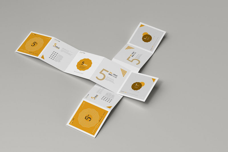 5-Fold Square Brochure Mockups 4749557 5-Fold Square Brochure Mockups 4749557