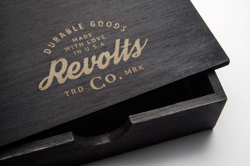 Dark Wooden Box Logo Mockup