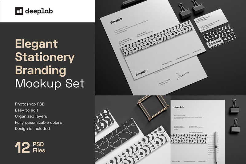 Elegant Stationery Branding Mockup 4433253