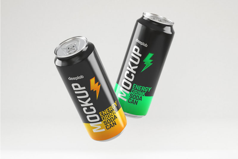 Glossy Soda Can Mockup Set 4489324 Glossy Soda Can Mockup Set 4489324