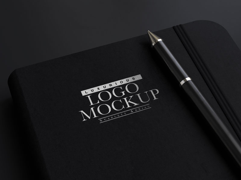 Luxury Notebook Logo Mockup Luxury Notebook Logo Mockup