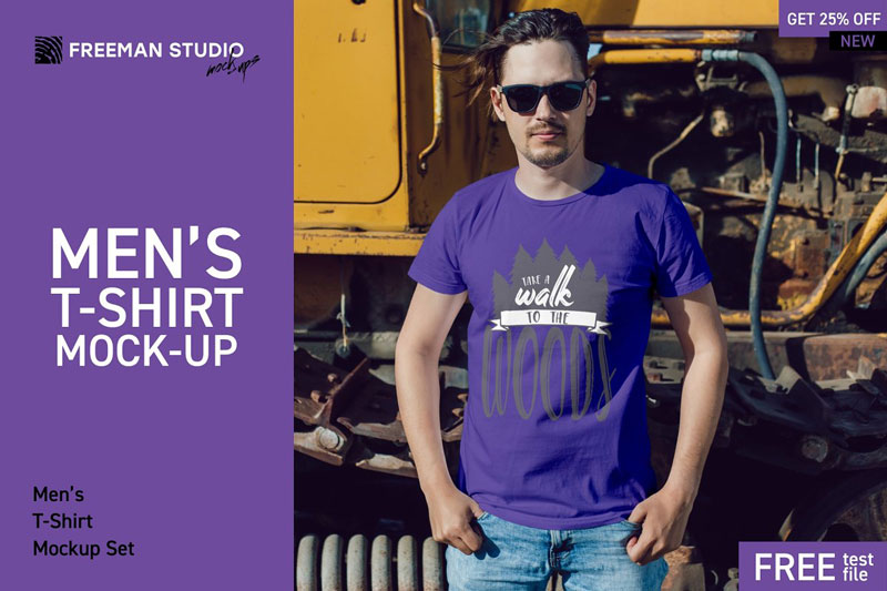 Men's T-Shirt Mock-Up Set 3857277 Men's T-Shirt Mock-Up Set 3857277