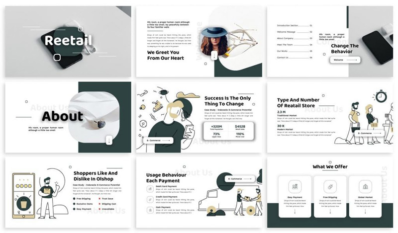 Reetail - Shop Google Slides Template Reetail - Shop Google Slides Template