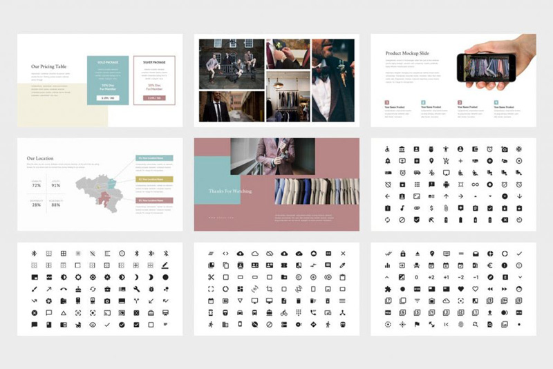 Ruzia luxury fashion powerpoint and Google SlidesTemplate Ruzia luxury fashion powerpoint and Google SlidesTemplate