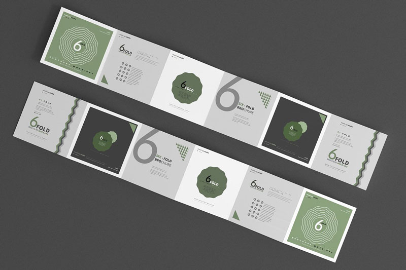 Six Fold Square Brochure Mockups 4718114 Six Fold Square Brochure Mockups 4718114