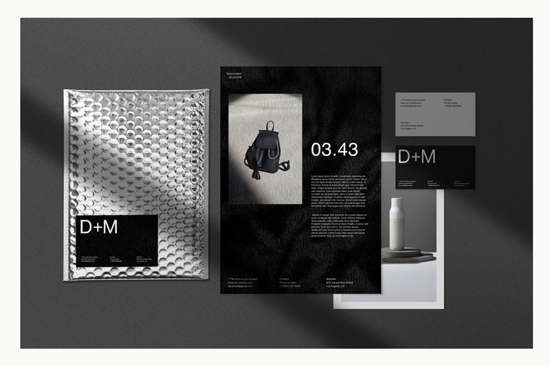 (4-part) Stationery Branding Mockup 3754797 (4-part) Stationery Branding Mockup 3754797