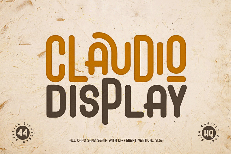 Claudio Bouncy Display Font 492237